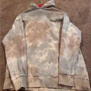 Tie dye peloton hoodie ~ missing strings